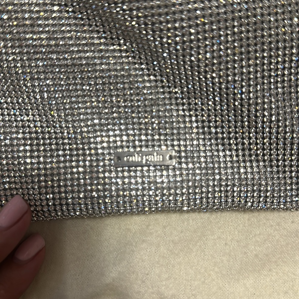 cult gaia Silver Crystal Mesh Shoulder Bag - Picture 5 of 6